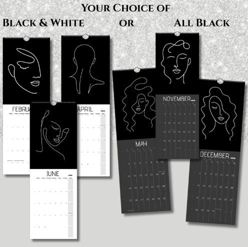Facing What's Ahead in 2026 Black Wall Calendars (US & CA)